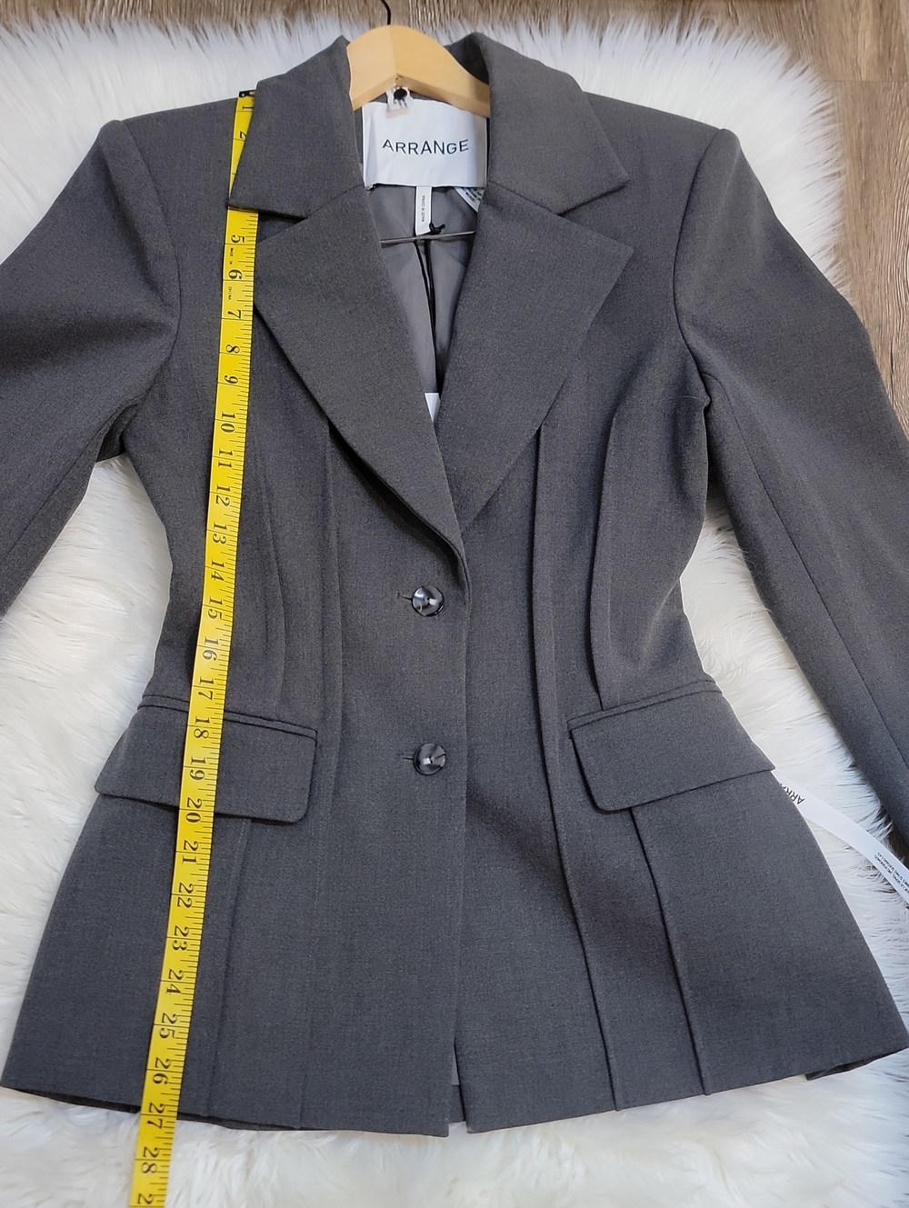 ARRANGE Women's Grey Tailored Ponte Blazer - Picture 12 of 13